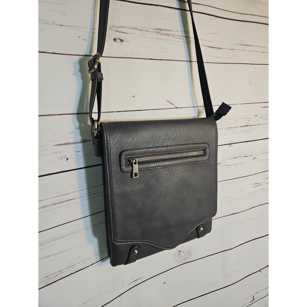 Jessie & James Handbags Nora Concealed Carry Lock And Key Crossbody - Dark Grey - Picture 2 of 16